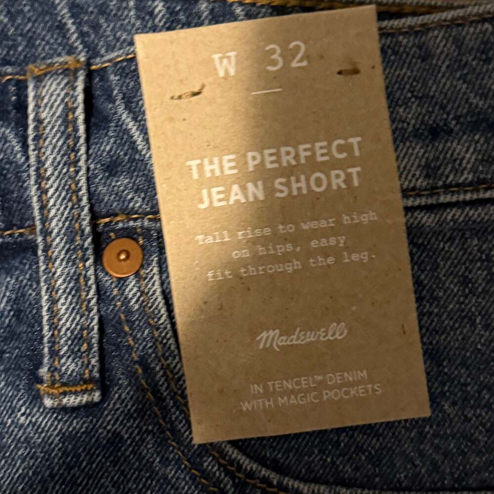 NWT Madewell The Perfect Jean High Rise Cut Off Jean Shorts